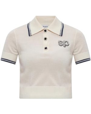 Self-Portrait Polo Shirts - Natural