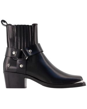 Anine Bing Cowboy & Biker Boots - Black