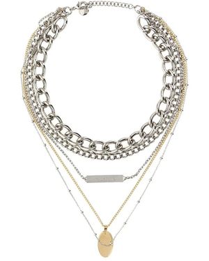 Rabanne Accessoires ,Veelkleurig ,Collier 5 Rangs - Metallic