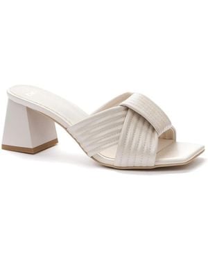 KEDDO Elegante Offene Pantoletten - Weiß