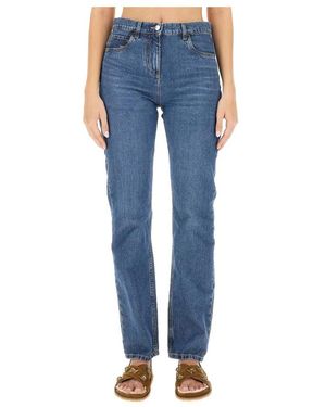 Etro Jeans Mit Logo-Stickerei - Blau