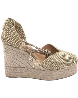Castañer Schoenen ,Geel ,Leer Espadrille Cora - Grijs