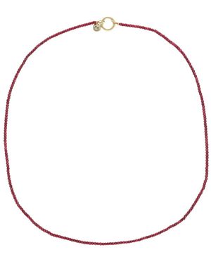 BONNIE STUDIOS Rote Statement Lange Halskette - Mettallic