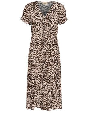 Cream Midi Dresses - Natural
