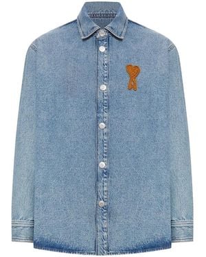 Ami Paris Denim Shirts - Azul