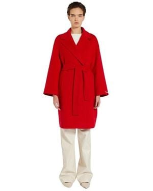 Marella Belted Coats - Rood