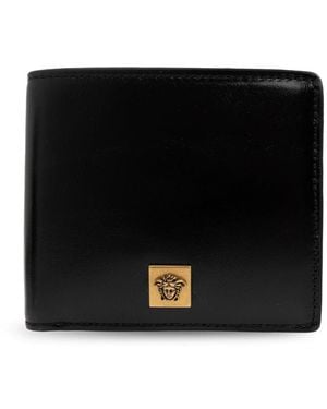 Versace Severine Leder Geldbörse - Schwarz
