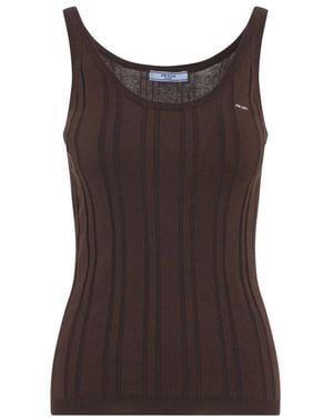 Prada Sleeveless Tops - Marrón