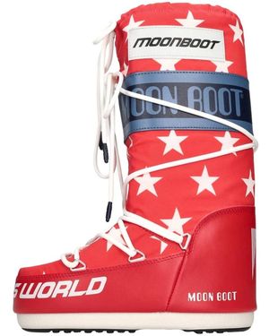 Moon Boot Icon Retrobiker Snow Laarzen - Rood