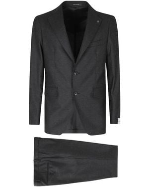 Tagliatore Single Breasted Suits - Nero