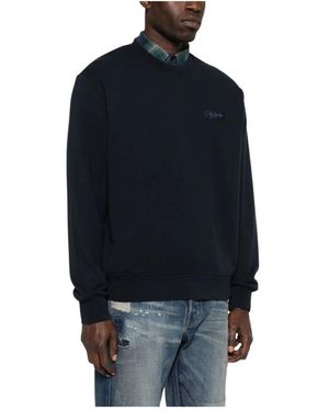 Givenchy Hoodies & Sweatvesten ,Blauw ,Katoen Sweatshirt Van Fleece Met Paris Grosgrain