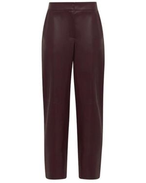 Alpha Studio Straight Trousers - Purple