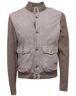 Gimo's Wildleder/Baumwolljacke Modell 6J070 - Grau