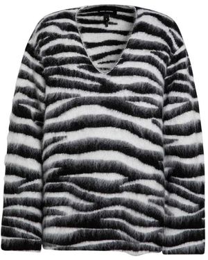 Marc Jacobs Geborstelde Zebra Trui - Zwart
