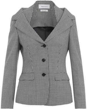 McQueen Gingham Check Off-Shoulder Harness Jas - Grijs