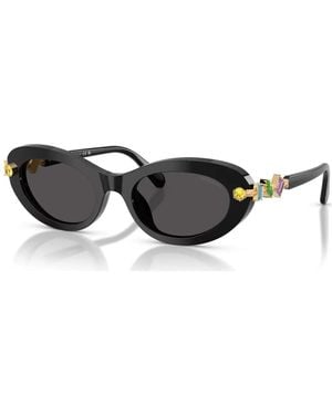 Swarovski Elegante Kristallbrille - Schwarz