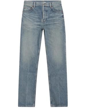 Saint Laurent Jeans ,Blauw ,Katoen Authentieke Straight Jeans
