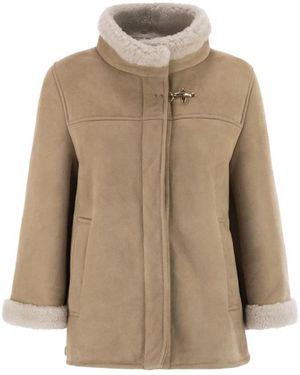 Fay Leather Jackets - Neutro