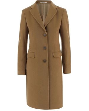 Tagliatore Single-Breasted Coats - Bruin