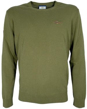 Aeronautica Militare Ma1611Ul00506 Maglia Girocollo - Grün