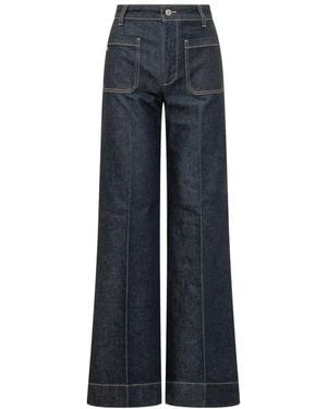 Victoria Beckham Wide Jeans - Blue