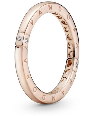 PANDORA Ring Logo & Harten 189482c01 - Metallic