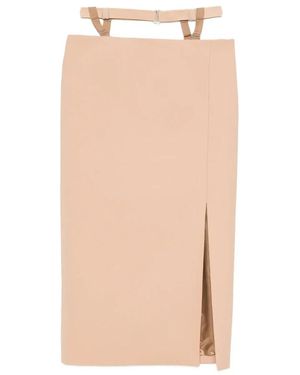 Mugler Opgeschorte Kokerrok - Naturel