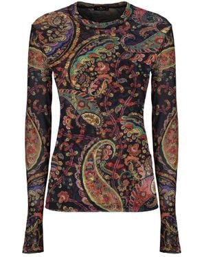 Etro Long Sleeve Tops - Brown
