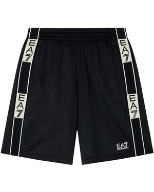 EA7 Fitness ,Zwart ,Polyester Sweat Shorts