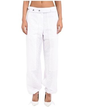 MSGM Broeken ,Wit ,Katoen Tapered Broeken