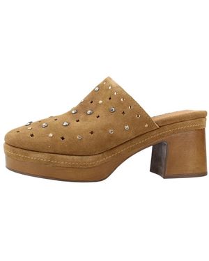 Carmela Heeled Mules - Marrón