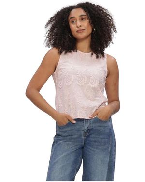 Object Tops ,Roze ,Objmya/L Re O-Neck Top - Blauw