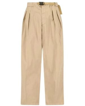 White Sand Straight Trousers - Neutro