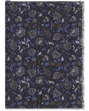 Kiton Paisley-Muster Schal - Blau