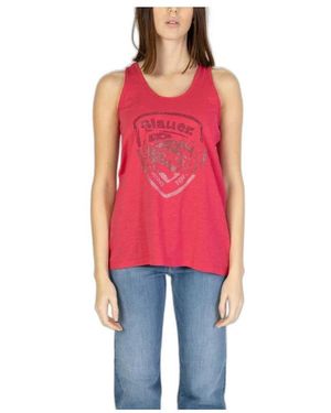 Blauer Sleeveless Tops - Red