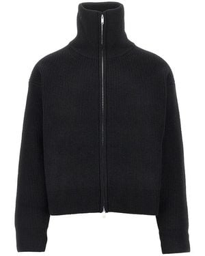 Studio Nicholson Sandos Merino-Woll-Cardigan Mit Durchgehendem Reißverschluss - Schwarz