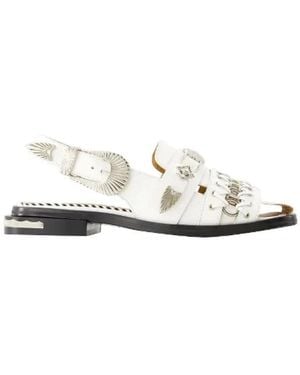 Toga Flat Sandals - Bianco