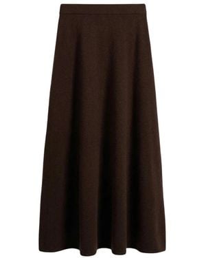 Roberto Collina Midi Rok - Bruin