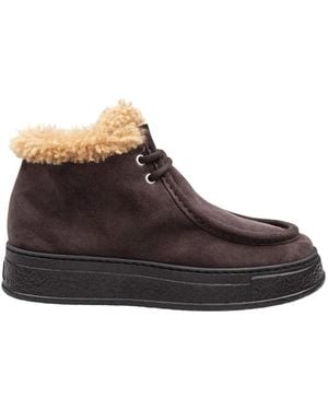Agl Attilio Giusti Leombruni Ebony Wildleder Schnürsneaker - Braun