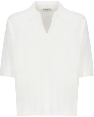 Kangra Vollmodischer Piqué-Polo-Shirt - Weiß