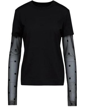 Givenchy Katoenen T-Shirt Met Lange Mouwen - Zwart