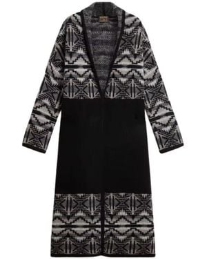 Woolrich Lange Strickjacke - Schwarz
