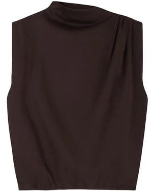 Soeur Sleeveless Tops - Brown