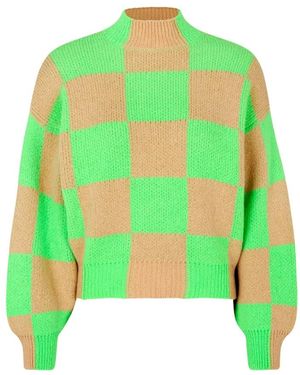 Stine Goya Truien & Vesten ,Veelkleurig ,Zachte Alpaca Gebreide Trui - Groen