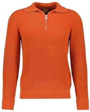 Mos Mosh Mmgporter Soft Quarter-Zip Strickpullover - Orange