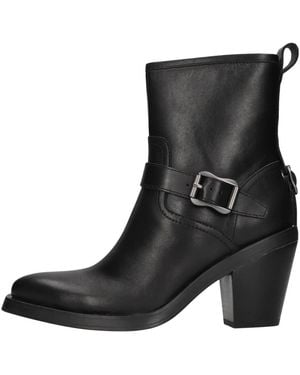 Ash Heeled Boots - Nero