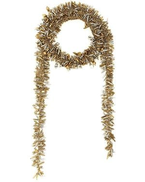 Dries Van Noten Geborduurd Sjaal - Metallic