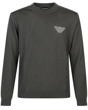 Emporio Armani Round-Neck Knitwear - Grijs