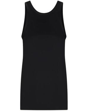 TOTEME Tops ,Zwart ,Satijn Curved Satin Tank