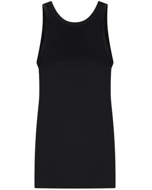 TOTEME Tops ,Zwart ,Satijn Curved Satin Tank